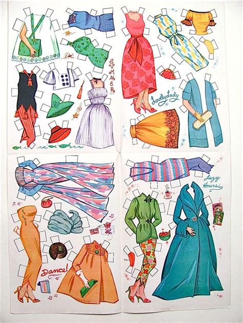pin  paper dolls multiple pages