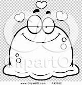 Infatuated Blob Pudgy Outlined Coloring Clipart Cartoon Vector Thoman Cory sketch template