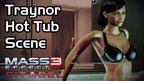 Mass Effect 3 Citadel Dlc Traynor Hot Tub Scene Male Shepard