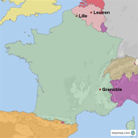 stepmap francebelgium landkarte fuer france