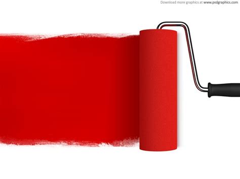 red paint roller psdgraphics