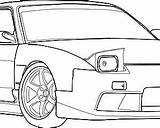 Coloring Pages Cars Drifting S13 sketch template