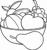 Para Frutas Coloring Fruit Pintar Canasta Pages Vegetables sketch template