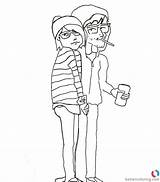 Coloring Pages Hipster Printable Adults Kids sketch template