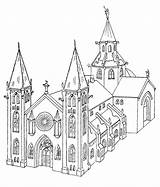 Chiese Kerken Kirchen Kleurplaten Churches Animaatjes Edifici Malvorlage Cliccate Scheda sketch template