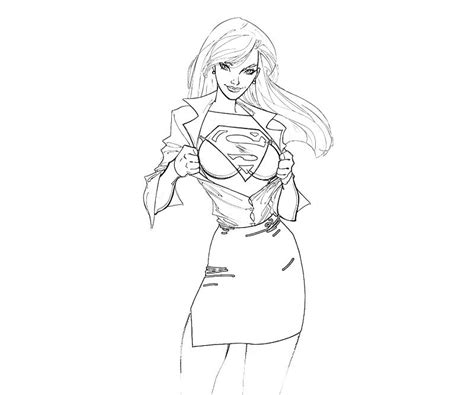 supergirl superheroes  printable coloring pages