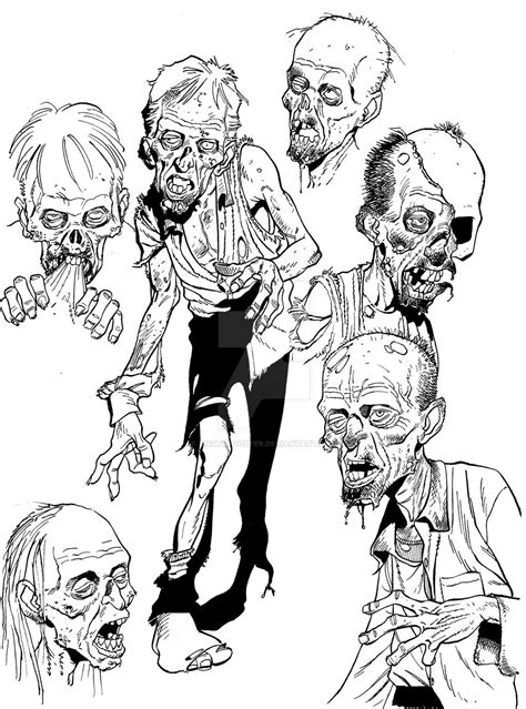 zombie sketch stuff  angryrooster  deviantart