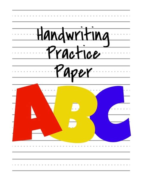 handwriting practice paper abc kindergarten writing paper  dotted