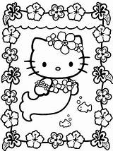 Kitty Hello Coloring Pages Printable Kids Sheets Girls Color Colouring Print Book Easy Choose Board sketch template
