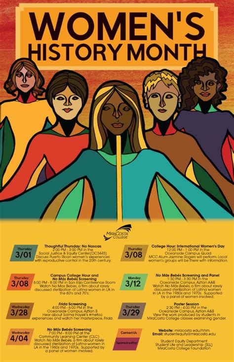 womens history month  flyer  aauw california