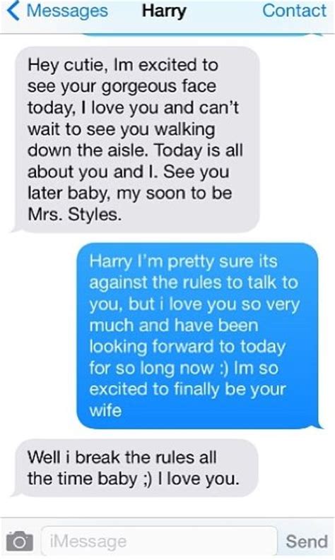 Imagine Harry Texting You On Your Wedding Day Harry