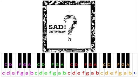 Sad By Xxxtentacion Easy Version ~ Piano Letter Notes