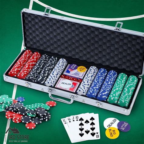 poker chip set pc chips texas holdem casino gambling party game