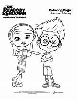 Peabody Sherman Mr Coloring Printable Colouring Pages Sheets Giveaway Ray Quotes Activity Blu Fheinsiders Dvd Wabac Take Screen Kids Choose sketch template