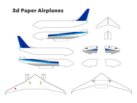 printable  paper airplane templates printable templates