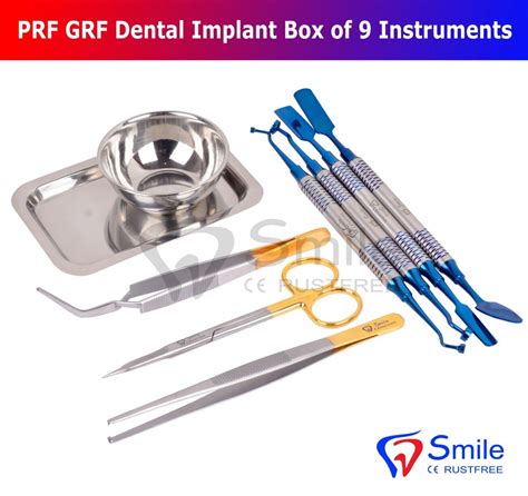 sd0359 prf grf dental implant box set of 9 instruments surgical surgery