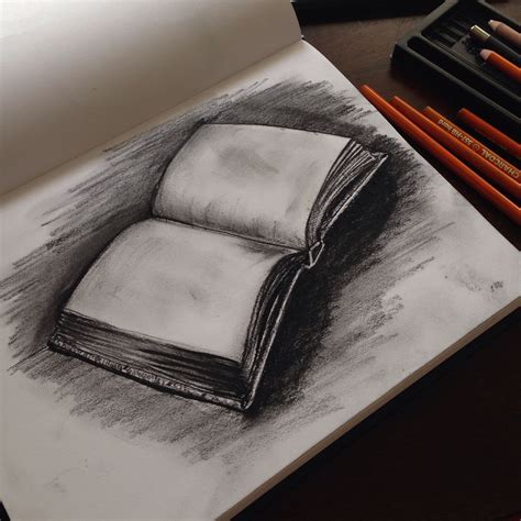 realistic sketch   open book open book drawing realistic sketch