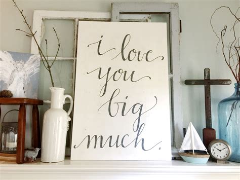 love  big  wooden sign wooden signs sweet home decor