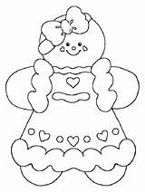 Coloring Gingerbread Girl Pages Christmas Printable Man Choose Board sketch template