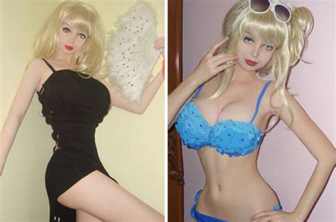human barbie teen with natural 32f boobs looks like a plastic doll