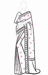 Saree Dresses Sarees Idrawfashion Lehenga Batik Jjj Beginners sketch template