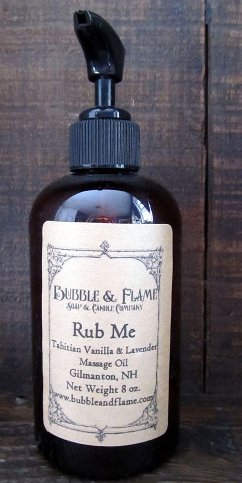 Rub Me Tahitian Vanilla And Lavender Massage Oil Lavender Massage Oil