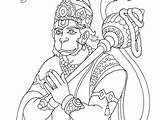 Hanuman Coloring Pages Getcolorings sketch template