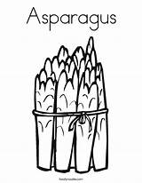 Coloring Asparagus Green Worksheet Pages Print Esparragos Printable Veggie Twistynoodle Template Noodle Knees Shoulders Toes Head Color Food Colors Change sketch template