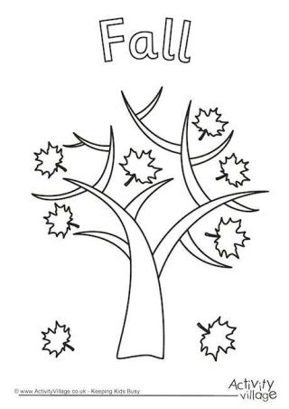 colouring pages autumn trees coloring pages
