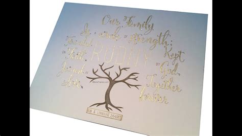 family tree calligraphy  video youtube