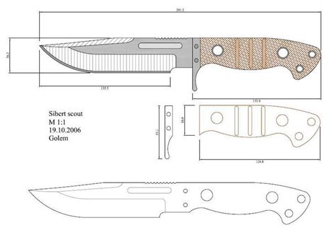 printable bowie knife templates