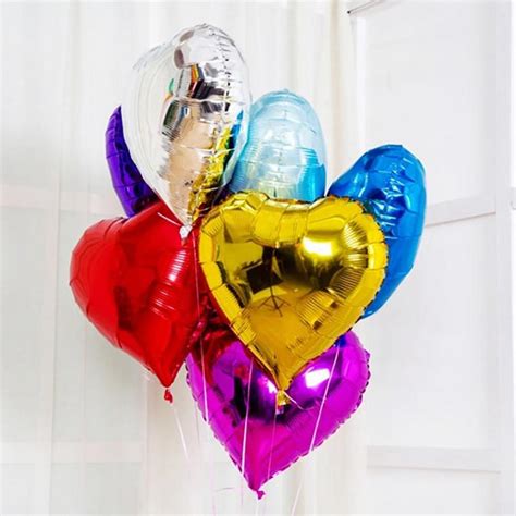 Buy 18 Inch Reusable Shiny Heart Foil Balloons
