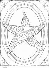 Starfish Dover Designs Planets Sealife Haven Doverpublications sketch template