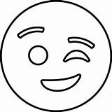 Emoji Emojis Wink Bestcoloringpagesforkids Getdrawings Smiley Saves Cojines Drapeados Principiantes Fiestas Lápiz Laughing Resultado Colorier Abrir sketch template