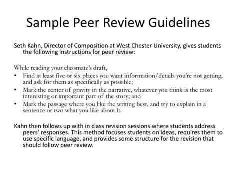 peer review  student writing powerpoint