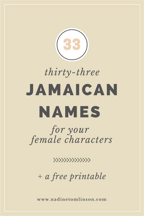Jamaican Girls Names