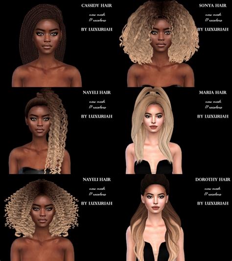 sims  cc natural hair pack bxetv