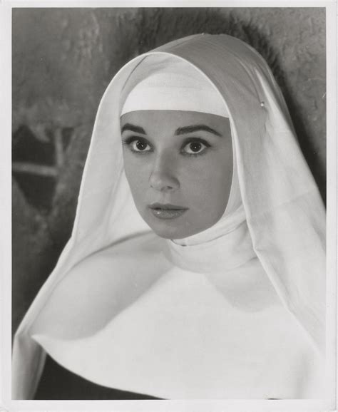 audrey hepburn as a nun ~ original 1959 portrait by bert six the nun