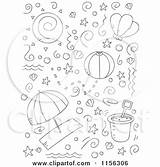 Doodles Collage Beach Clipart Cartoon Thoman Cory Outlined Coloring Vector 2021 sketch template