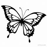 Butterfly Printable Drawings Ink Outline Stencil Drawing Butterflies Coloring Easy Sketch Tattoo Monarch Template Silhouette Simple Acrylic Block Papillon Sticker sketch template