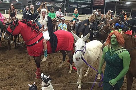 tarleton s annual halloween rodeo features costumed contestants