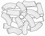 Coloring Pages Macaroni Noodles Cheese Visit Bing sketch template