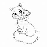 Kitten Hugs Charming sketch template