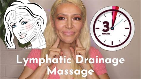 3 min lymphatic drainage face lifting massage youtube