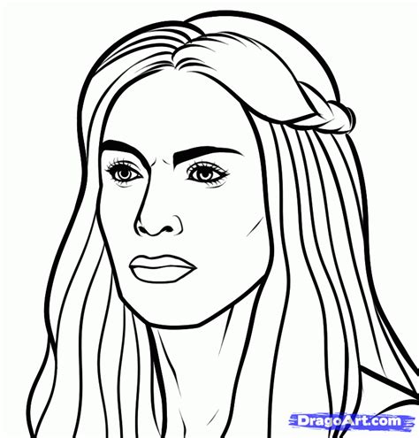 How To Draw Cersei Lannister Game Of Thrones Cersei