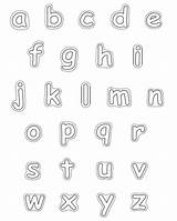 Letters Alphabet Lower Case Printable Coloring Abc Pages Letter sketch template