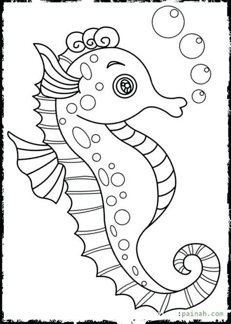seahorse coloring pages  print  getdrawings