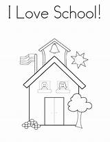 School Coloring Old Pages Getcolorings House sketch template