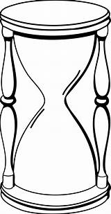 Hourglass Clipart Hour Glass Clip Sand Clock Timer Cliparts Drawing Line Stopwatch Cartoon Shape Time Magnifying Duration Vector Tattoo Outline sketch template