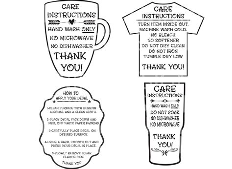 care instructions digital file  shirt care instructions
